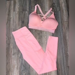 Pink(ish) Victoria’s Secret matching workout set